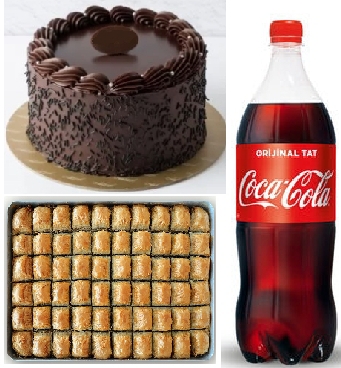 6 ile 8 kiilik ya pasta 1 lt cola 1 kg baklava